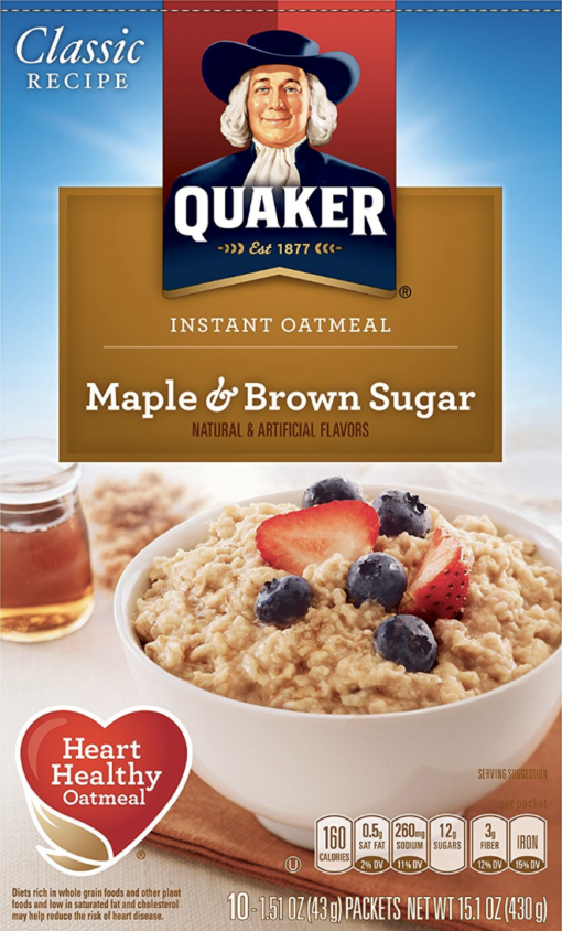 Quaker Oatmeal Maple Brown Sugar