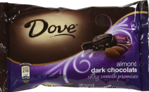 Dove Milk Chocolates -Choc w/ Almonds 2ct