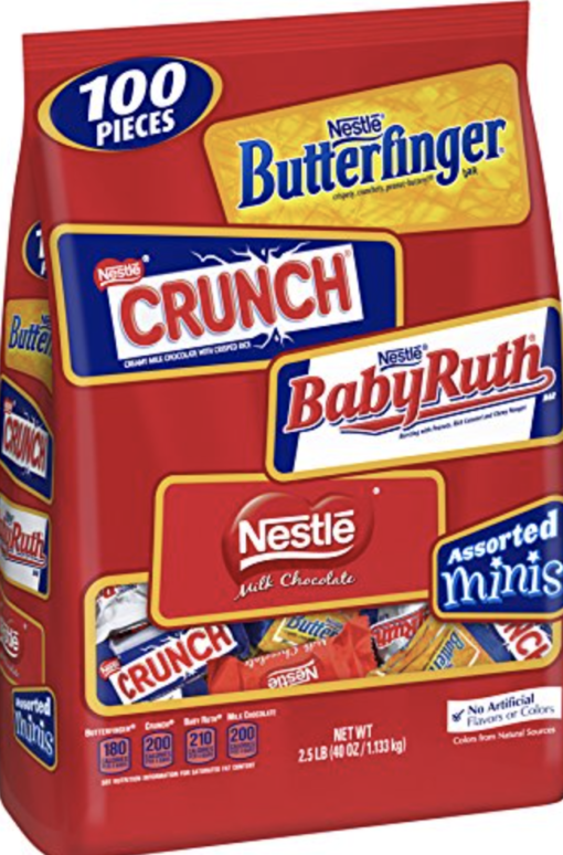 Nestle Minis asstd 60oz (Butterfinger, Baby Ruth, etc)