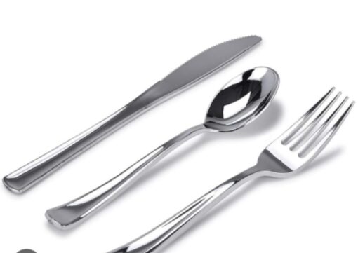 Silver plastic ware combo pack 180ct